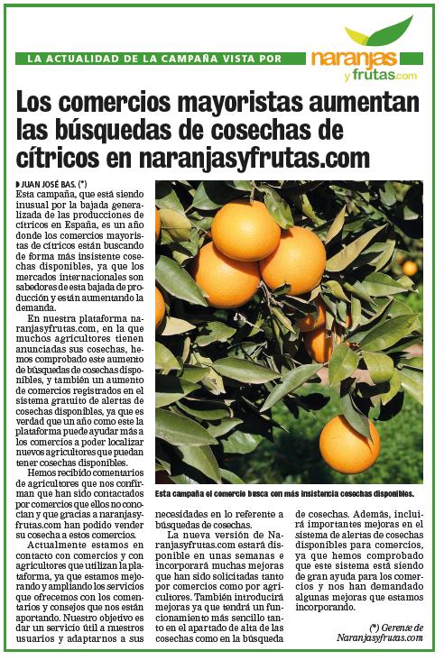 Naranjasyfrutas analiza la evolución de la campaña en Valencia Fruits