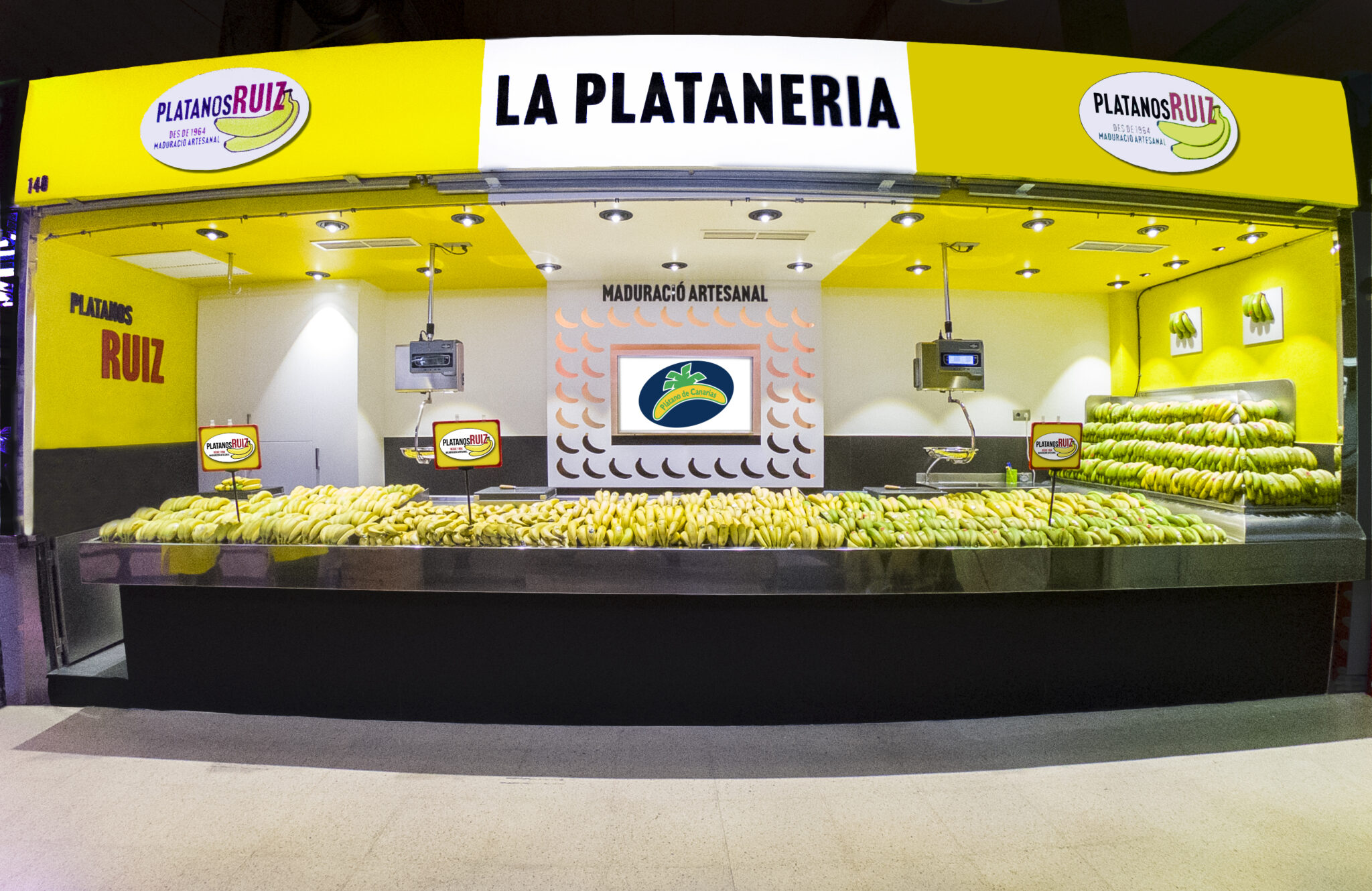 Plátano de Canarias en Mercabarna Plátano de Canarias en Mercabarna